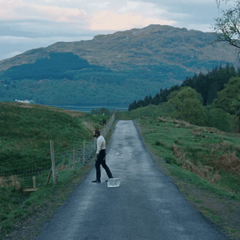 Road Man Walking Alone GIF