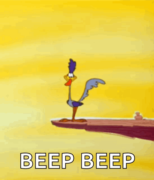Roadrunner Cliff Beep Beep GIF