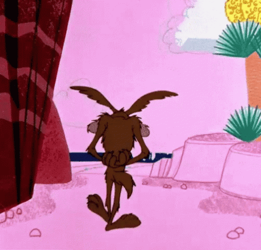 Roadrunner Coyote Waving Bye GIF
