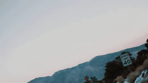 Roadside Speed Limit Sign GIF