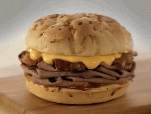 Roast Beef and Cheese Sandwich on a Bun