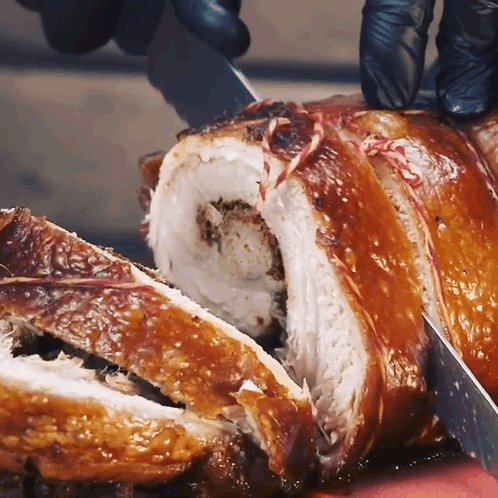 Roasted Pork Belly Porchetta Sliced GIF