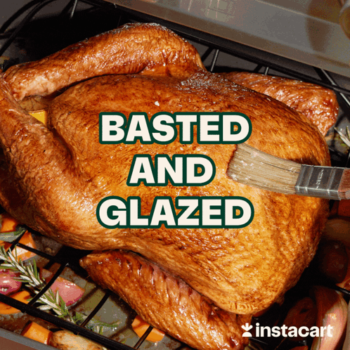 Roasted Turkey Saying Basted and Glazed