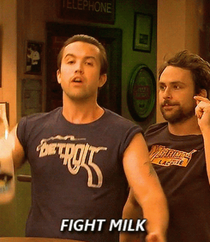 Rob Mcelhenney Fight Milk Always Sunny GIF