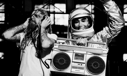 Rob Zombie Listening To Radio GIF