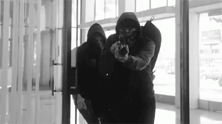 Robber Gang Pointing Guns GIF