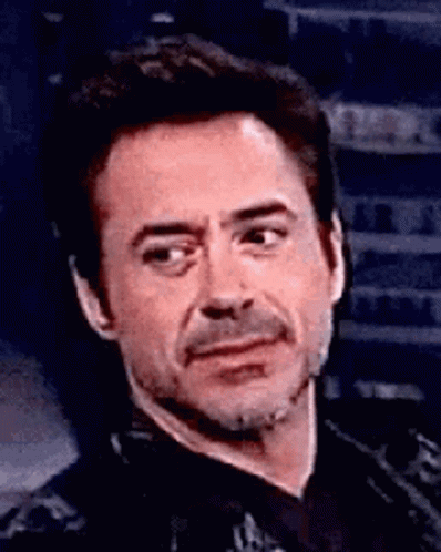 Robert Downey Jr. Funny Face Eyes Closed Mouth Open GIF