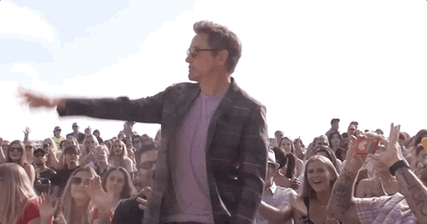 Robert Downey Jr Hello Wave GIF