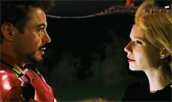 Robert Downey Jr Iron Man Suit Up Received Kiss GIF