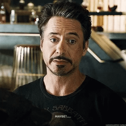 Robert Downey Jr. Is Wearing A Black Sabbath T-Shirt . GIF