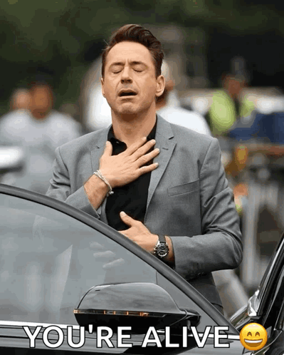 Robert Downey Jr Phew Hes Alive GIF