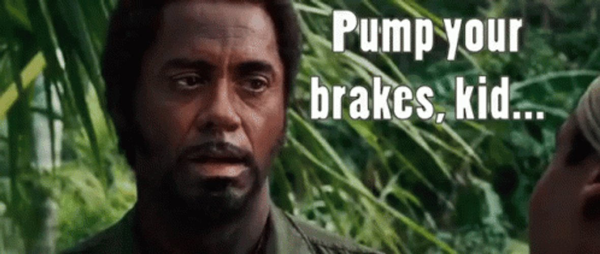 Robert Downey Jr Pump Your Break Slow Down GIF