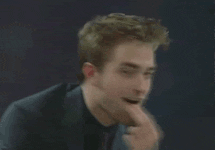 Robert Pattinson Naughty Contemplation GIF