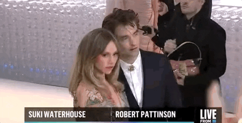 Robert Pattinson Suki Waterhouse Red Carpet GIF