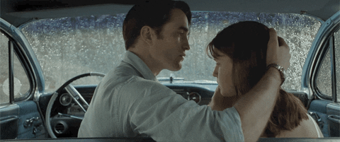 Robert Pattinson Tender Forehead Kiss GIF