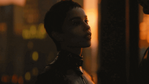 Robert Pattinson Zoe Kravitz Tender Moment GIF