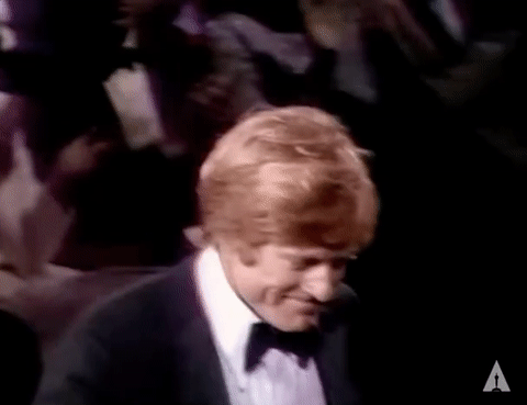 Robert Redford Oscars 1981 Awardee GIF