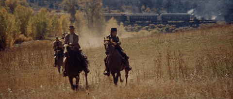 Robert Redford Paul Newman Riding Horse GIF