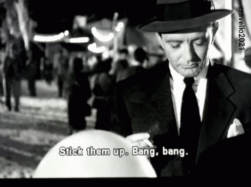 Robert Walker Balloon Pop Black And White GIF