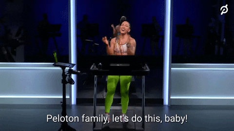 Robin Arzon Peloton Family Lets Do This GIF