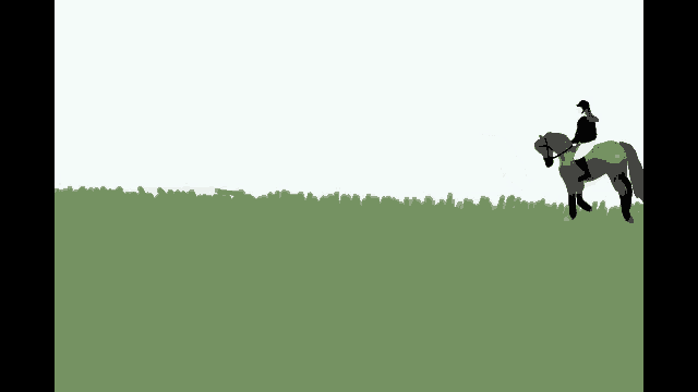 Robin Cantering Horse Gif GIF