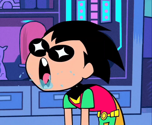Robin in Sunglasses Making Face