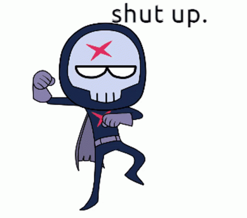 Robin Red X Shut Up GIF