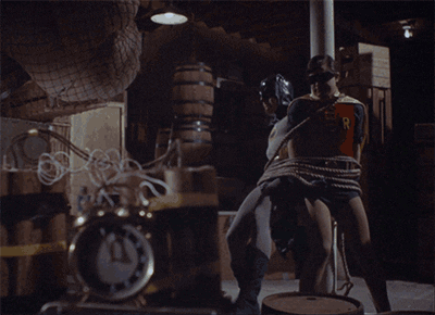 Robin Tied Up With Batman GIF