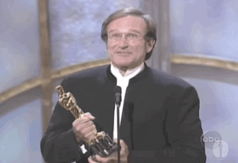 Robin Williams Won A Trophy GIF