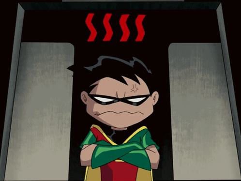 Robin With Arms Crossed GIF