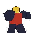 Roblox Character Dancing in Red Shirt and Black Pants