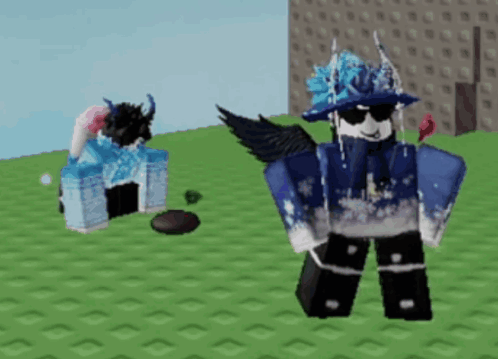Roblox Character in Blue Hat and Sunglasses