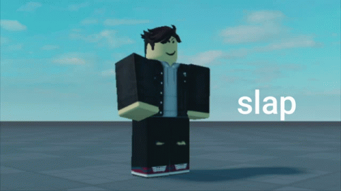 Roblox Character in Front of Blue Sky Slap