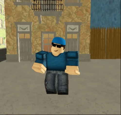 Roblox Character in Sunglasses and Blue Hat