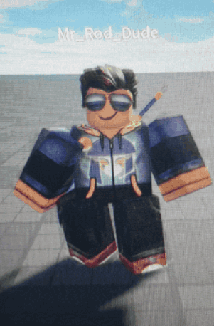 Roblox Character Mr_Rod_Dude Wearing Sunglasses And Hoodie GIF
