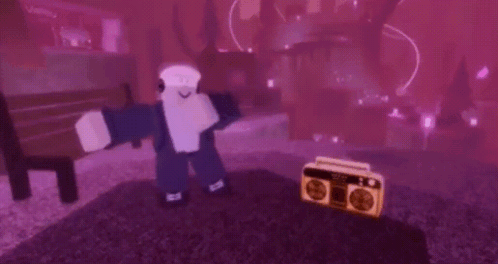 Roblox Character Next To Boombox GIF