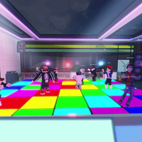 Roblox Characters Disco Dancing Meme GIF