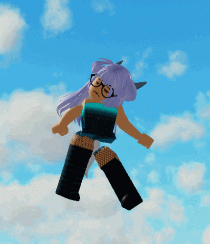 Roblox Girl Glitching Flying GIF
