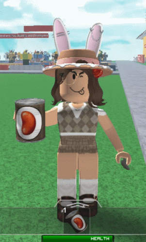 Roblox Girl Smiling Eating GIF