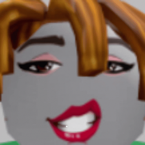Roblox Red Lips Sparkling Teeth Meme GIF