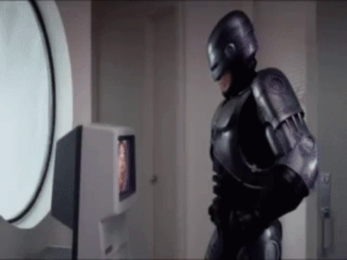 Robocop Destroying Tv GIF