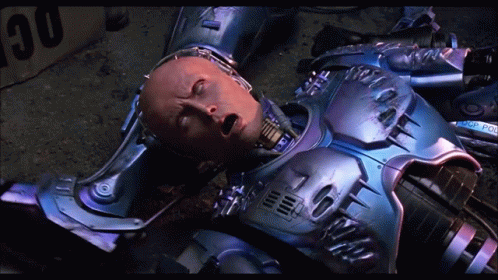 Robocop Lying Down GIF