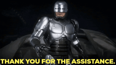 Robocop Thank You For The Assistance GIF