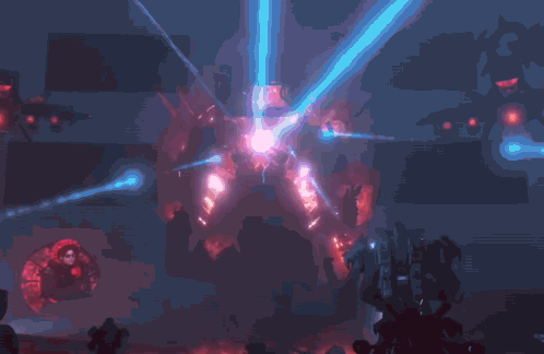 Robot Attacked by Bunch of Other Robots