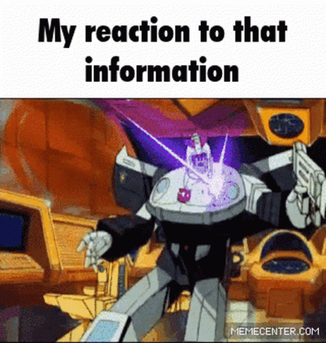 Robot Cartoon My Reaction to That Information