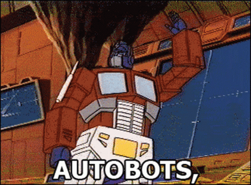 Robot Cartoon Saying Autobots