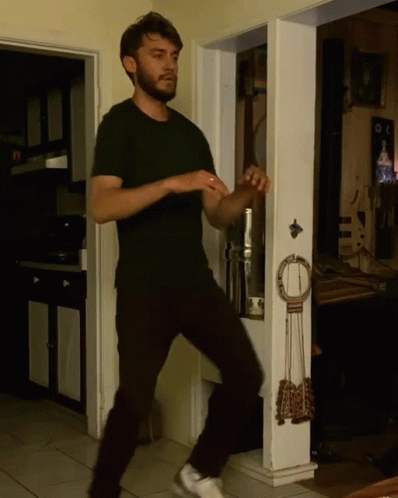 Guy Robot Dance At Home GIF