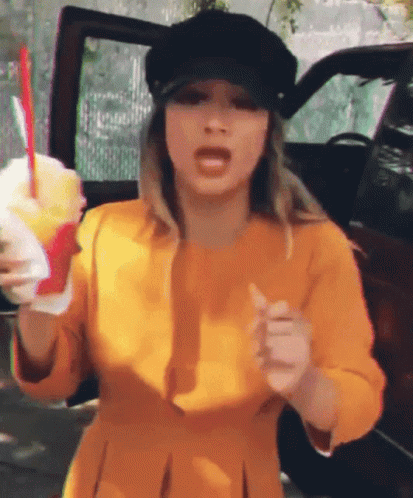 Lady With A Frappe Robot Dance GIF