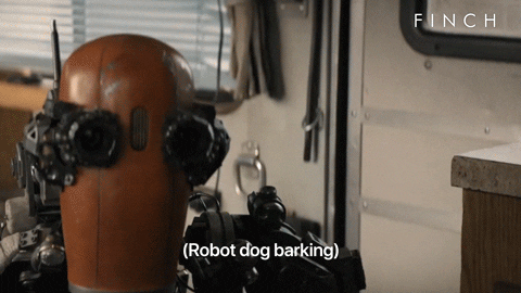 Robot Dog Barking Sound GIF
