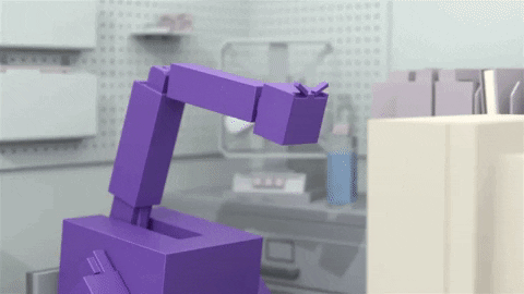 Robot Doing Fast Typing GIF